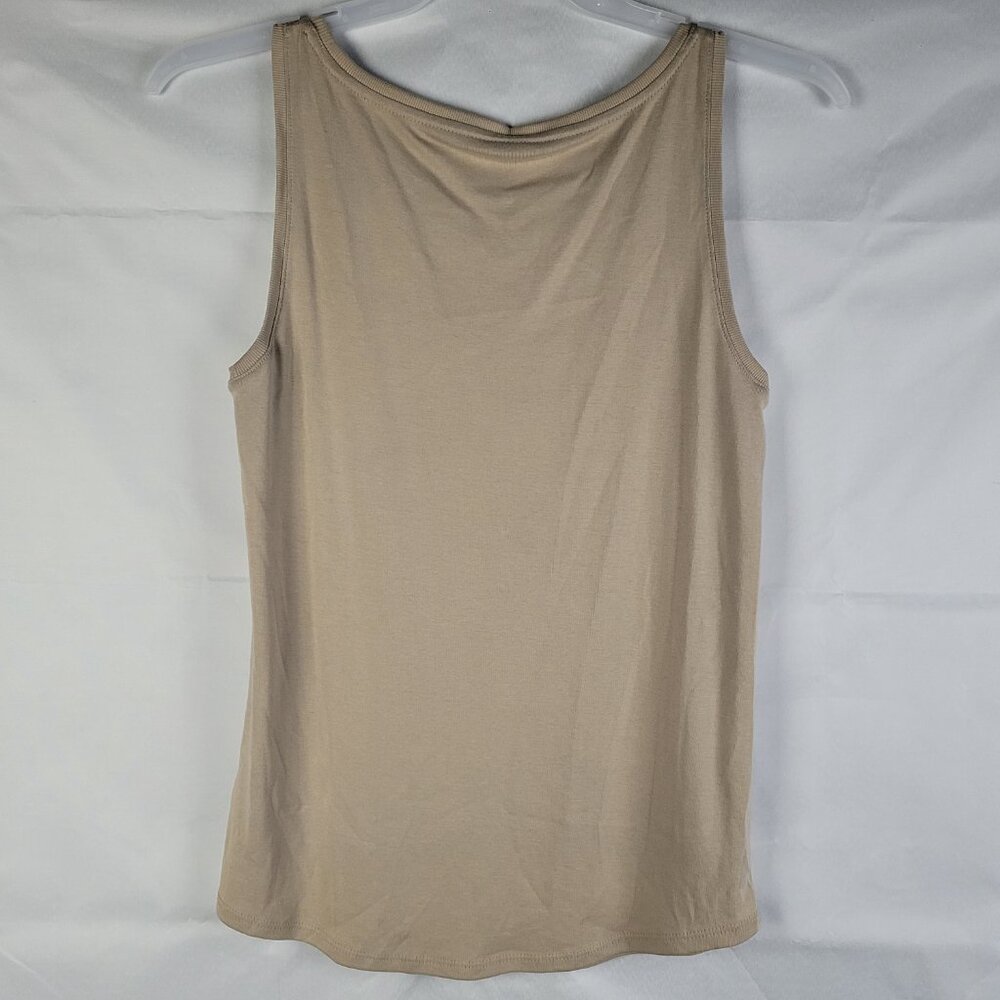 J Jill Pure Pima Tank Top Women's M  Oatmeal Pima Cotton Basic Classic Casual - Picture 3 of 3